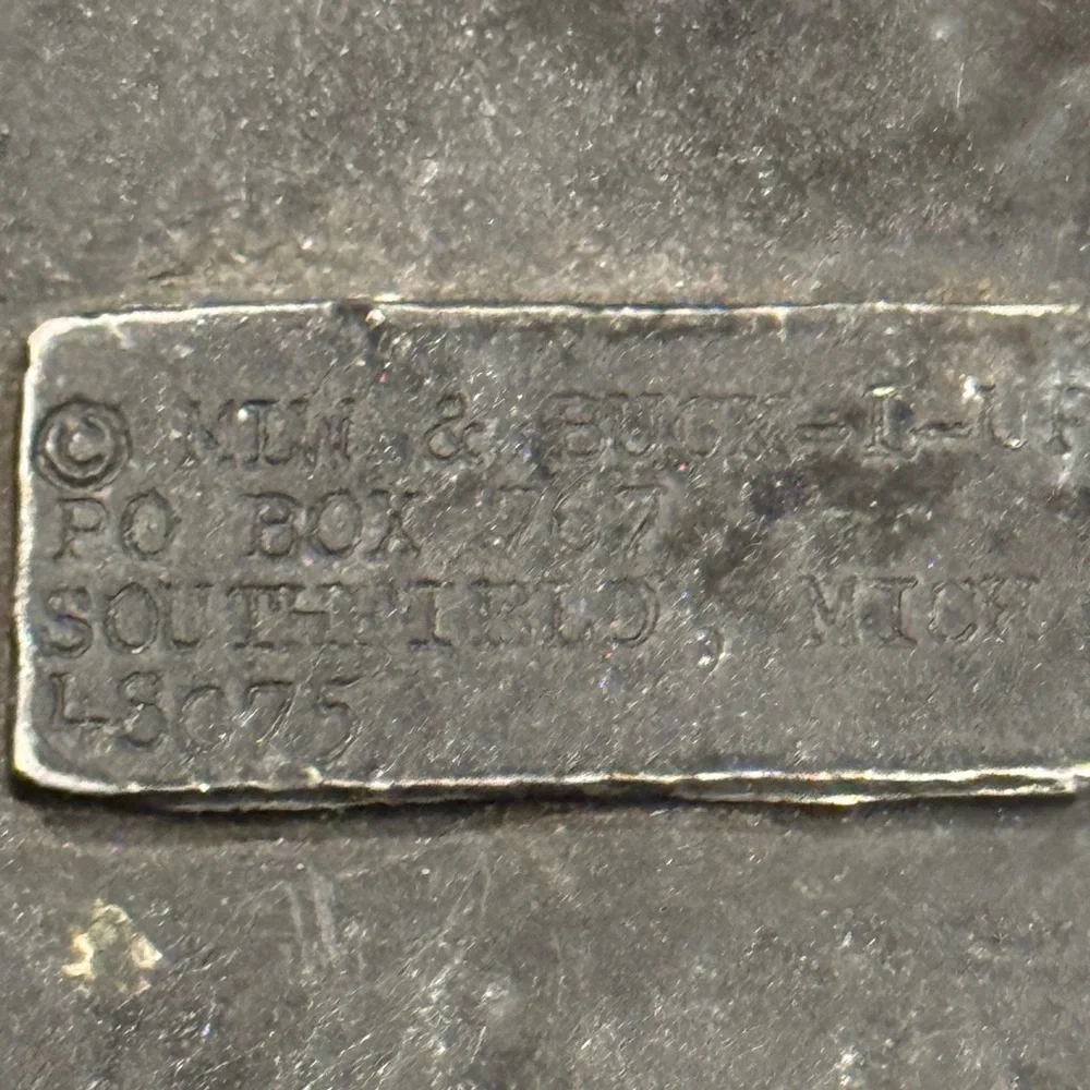 Vintage 70’s Three Stooges Mt Rushmore Pewter Rectangular Belt Buckle OS